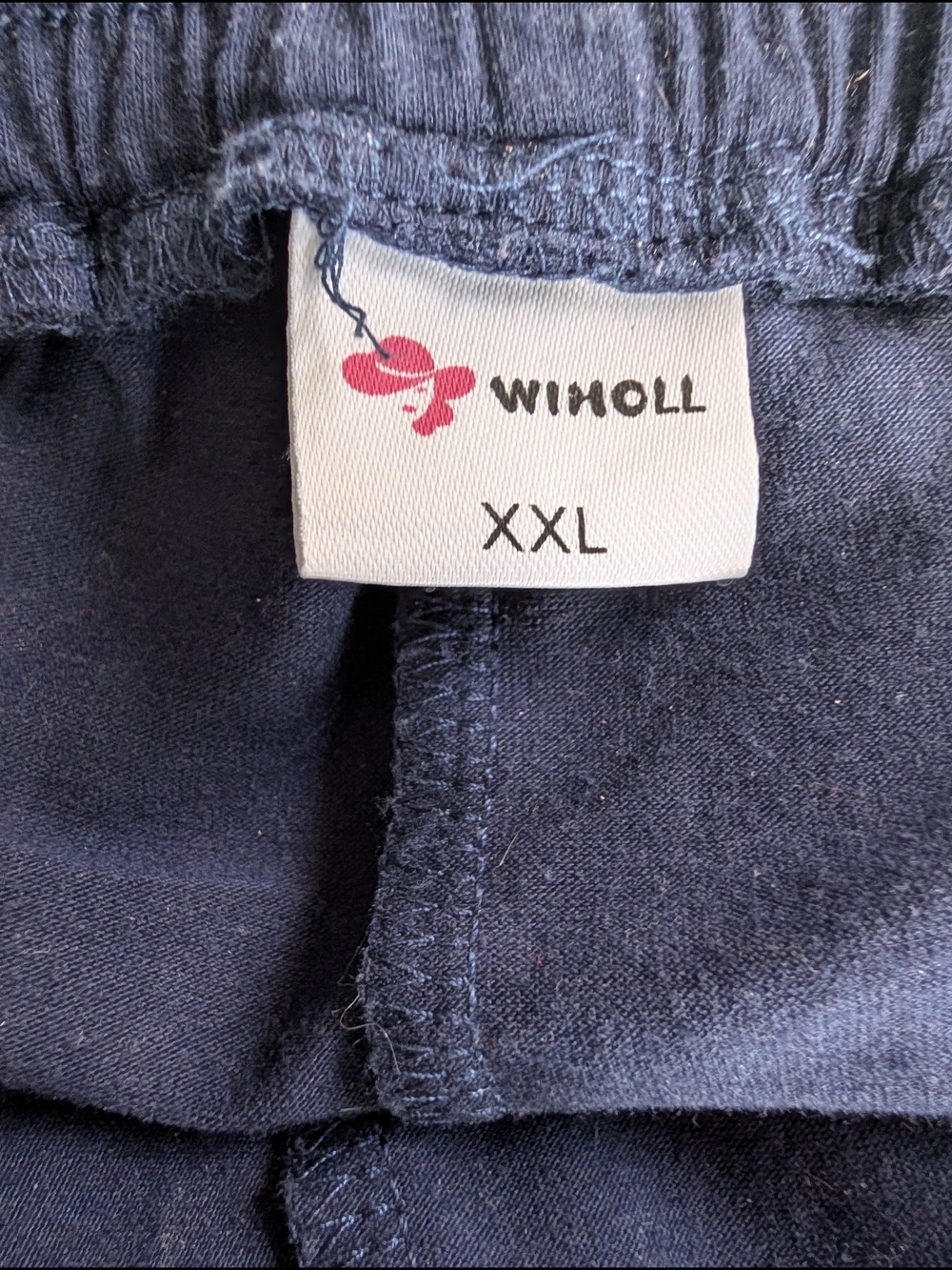 Wiholl Navy Blue Drawstring Lounge Shorts Casual Stretch XXL (EUC) - Picture 4 of 4